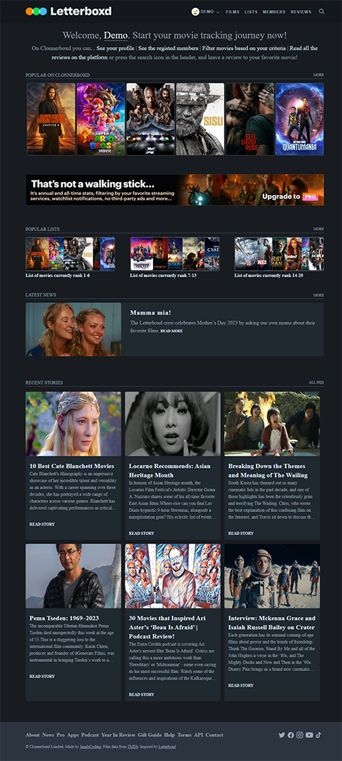 preview of Letterboxd Clone 🎥
